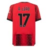 Officiële Voetbalshirt + Korte Broek AC Milan R. Leao 17 Thuis 2023-24 - Kids